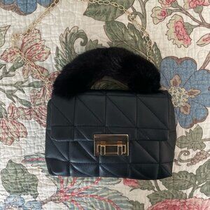 (3 for $24❣️) Faux Fur Quilted Chain Crossbody Bag